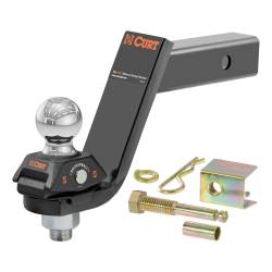 CURT - CURT 45144 RockerBall Cushion Hitch w/2" Ball 2" Shank 7500 lbs 5" Drop - Image 1