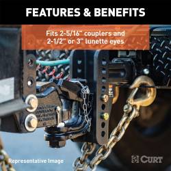 CURT - CURT 45907 Adjustable Channel Ball Mount - Image 3