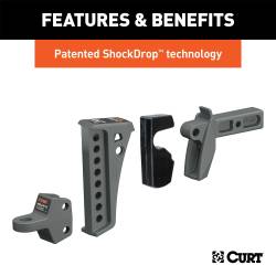 CURT - CURT 45949 Rebellion XD Adjustable Cushion Hitch Ball Mount - Image 3