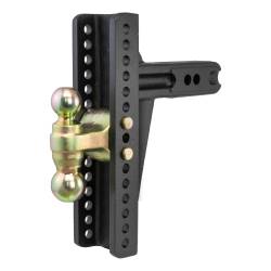 CURT - CURT 45927 Adjustable Channel Mount Dual Ball 2.5" Shank 20000 lbs 10-3/8" Drop - Image 1