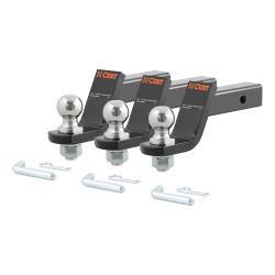 CURT - CURT 45057 Loaded Ball Mounts w/2" Balls 2" Shank 7500 lbs 4" Drop 3-Pack - Image 1