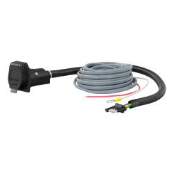 CURT - CURT 57186 4-Way Flat To 7-Way Round RV Blade Wiring Adapter - Image 1