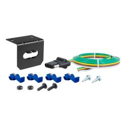 CURT - CURT 58345 4-Way Flat Connector Socket w/Hardware Vehicle Side Packaged - Image 1