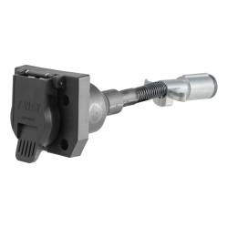 CURT - CURT 57667 Electrical Adapter 6-Way Round Vehicle To 7-Way RV Blade Trailer - Image 1