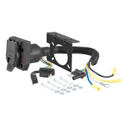 CURT - CURT 57674 Dual-Output Elect Adapter w/Tester Adds 7-Way RV Blade To 4-Way Flat - Image 1