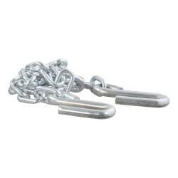 CURT - CURT 80030 48" Safety Chain w/2 S-Hooks 5000 lbs Clear Zinc - Image 1
