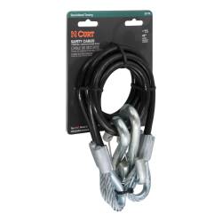 CURT - CURT 80176 44" Safety Cables w/2 Snap Hooks 7500 lbs Vinyl-Coated 2-Pack - Image 2