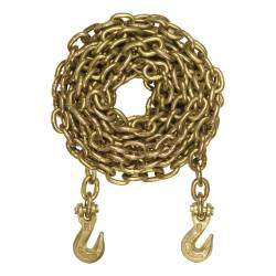 CURT - CURT 80307 20' Transport Binder Safety Chain w/2 Clevis Hooks 18.8k Yellow Zinc - Image 1