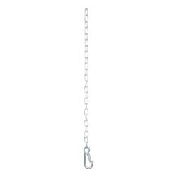 CURT - CURT 80312 27" Safety Chain w/1 Snap Hook 2000 lbs Clear Zinc - Image 2