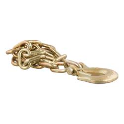 CURT - CURT 80303 35" Safety Chain w/1 Clevis Hook 12600 lbs Yellow Zinc - Image 1