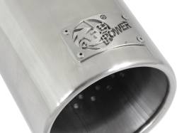 aFe Power - aFe 49-92043-P Stainless Steel Exhaust Tip 3" Inlet x 4" Out 12" L Bolt-On Pol - Image 4