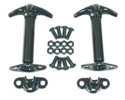 Rugged Ridge 11210.01 Hood Catch Kit Black for 41-95 Jeep CJ/Wrangler YJ