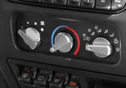Rugged Ridge 11420.03 3-Piece Alu Climate Control Knob Blue for 99-06 Wrangler
