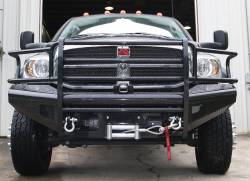 Fab Fours - Fab Fours DR03-S1060-1 Black Steel Front Ranch Bumper for RAM 2500/3500 - Image 1