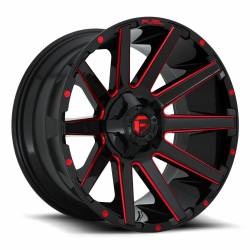 Fuel 1PC - Fuel Off Road D643 CONTRA 20x9 5x4.5 5x5.0 1mm Gloss Black/Red D64320902650 - Image 1