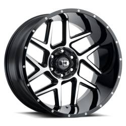 Vision Wheel 360 Sliver 20x12 5x5.5 -51mm Gloss Black/Machined 360-20285GBMF-51