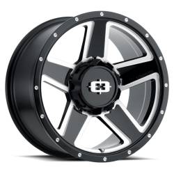 Vision Wheel 390 Empire 16x6 8x6.5 0mm Gloss Black/Milled 390VT6681GBMS0