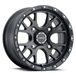 Vision Wheel 545 Rocker 15x7 4x110 13mm Satin Black 545-157110SB44