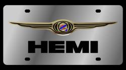 Eurosport Daytona - Eurosport Daytona 1464-1 Stainless License Plate Chrysler Hemi Logo for Chrysler - Image 1