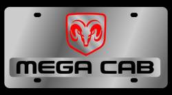 Eurosport Daytona - Eurosport Daytona 1468-1 Stainless License Plate Mega Cab Logo for Dodge - Image 1
