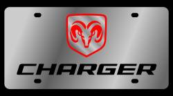 Eurosport Daytona - Eurosport Daytona 1473-1 Stainless License Plate Charger Ramhead Logo for Dodge - Image 1