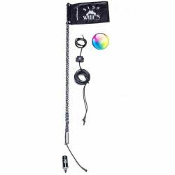 5150 Whips 36" 187 Bluetooth Control LED Safety Whip w/Magnet Mount & Flag-Each