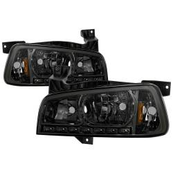 Spyder Auto - xTune Auto 5017642 Crystal Headlights Chrome/Smoked for 06-10 Charger - Image 1