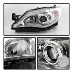 xTune Auto - xTune Auto 9028274 Chrome Haologen Headlights for 08-14 Subaru Impreza WRX - Image 2