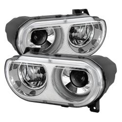 xTune Auto - xTune Auto 9027284 Projector Style Headlights Chrome/Clear - Image 1