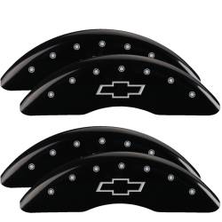 MGP Caliper Covers 14173SBOWBK 4pc Gloss Black for Chevy Silverado HD