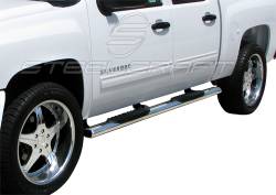 Steelcraft - Steelcraft 402229 5" Stainless Oval Side Bar for 01-14 Silverado/Sierra Crew Cab - Image 1