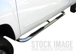Steelcraft - Steelcraft 202217 3" Stainless Round Step Bars for 01-18 Silverado & Sierra Crew - Image 1