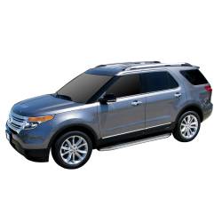 Steelcraft - Steelcraft 113900 Black Running Boards w/Stainless Trim for 11-19 Ford Explorer - Image 1