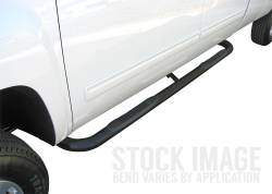 Steelcraft - Steelcraft 201800 Black Round Step Bars 99-18 Chevy Silverado GMC Sierra Std Cab - Image 1