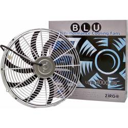 Zirgo High Performance - Zirgo ZIRZFBC16S 16" Chrome 3000 FCFM High Performance Blu Cooling Fan - Image 1