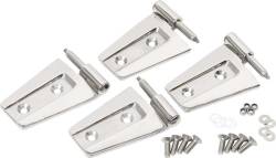 Kentrol - Kentrol 30575 Polished Silver 4PC Door Hinge Set for 07-18 Jeep Wrangler JK 2DR - Image 1
