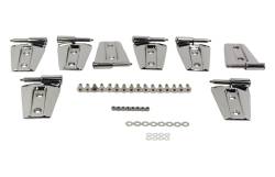 Kentrol - Kentrol 30576 Polished Silver Door Hinge Set 8pc for 07-18 Jeep Wrangler JK 4DR - Image 1