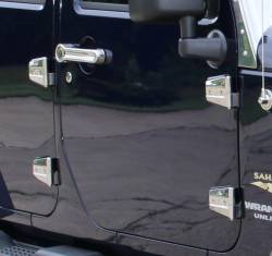 Kentrol - Kentrol 30576 Polished Silver Door Hinge Set 8pc for 07-18 Jeep Wrangler JK 4DR - Image 6