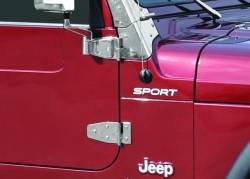 Kentrol - Kentrol 30525 Polished Door Hinge Set 4pc for 97-06 Jeep Wrangler TJ - Image 5