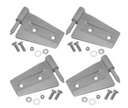Kentrol - Kentrol 40575 Bare Grey Door Hinge Set 4pc for 07-18 Jeep Wrangler JK 2DR - Image 1