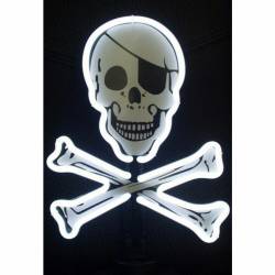Neonetics - Neonetics 4SKULLX Skull & Crossbones Neon Sculpture - Image 1