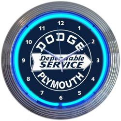 Neonetics - Neonetics 8DODGE Dependable Service Neon Clock for Dodge - Image 1