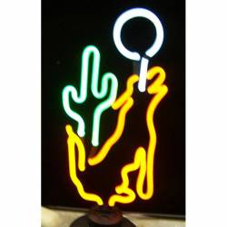 Neonetics - Neonetics 4COYOT Coyote Moon Cactus Neon Sculpture - Image 1