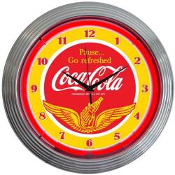Neonetics - Neonetics 8CCWNG Coca-cola Wings Neon Clock - Image 1
