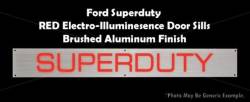 Recon - Recon 264121FDRD Ford Superduty Billet Aluminum Door Sill In Brushed Finish RED - Image 1