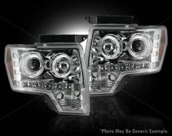 Recon - Recon 264190CL Ford F150 & RAPTOR PROJECTOR HEADLIGHTS Clear Chrome - Image 1