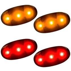Recon - Recon 264136BK LED Dually Marker Lights Smoked/Red/Amber 11-25 Ford F350 - Image 2