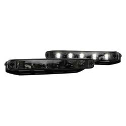 Recon - Recon 264151BK 8.5" Rectangular LED Daytime Running Lights Smoked/White - Image 1