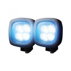 Recon - Recon 264502BK 4.25" Square LED Driving Light Kit Black Chrome/White - Image 2