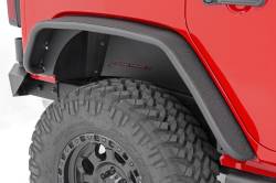 Rough Country Rear Steel Tube Flat Fender Flares Black for Wrangler JK 10532